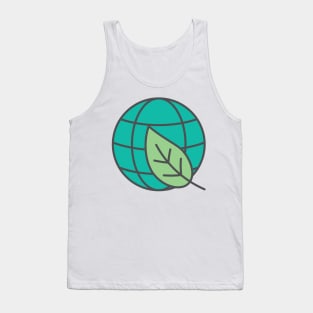 Nature Globe Environment Icon Tank Top